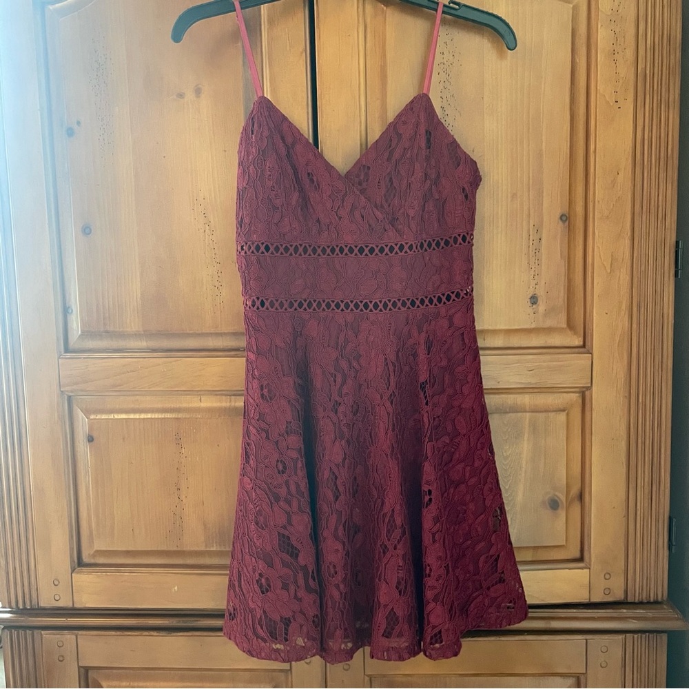 Francesca Maroon Cocktail Dress
